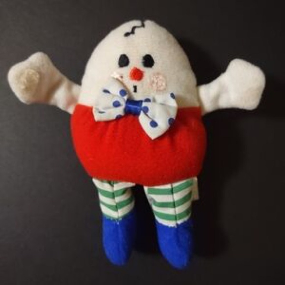 Dakine Red & White Egg Character Plush with Striped Green Legs